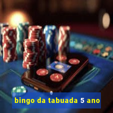 bingo da tabuada 5 ano