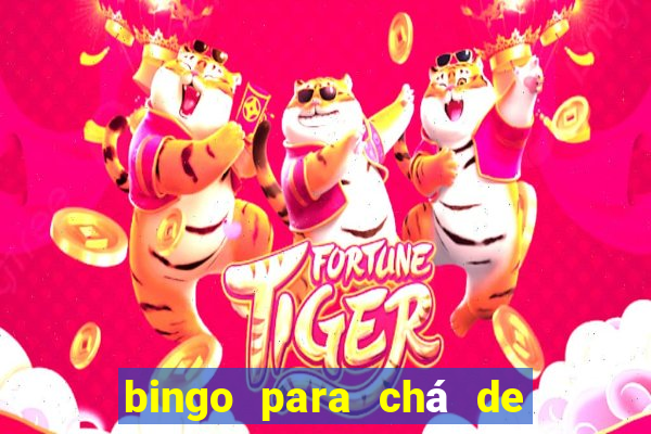 bingo para chá de bebê para imprimir grátis