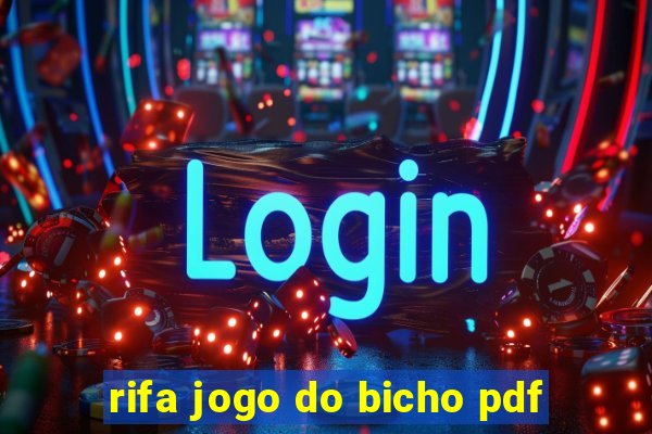 rifa jogo do bicho pdf