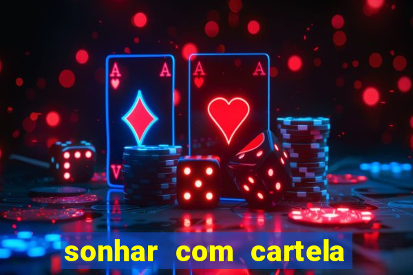 sonhar com cartela de bingo