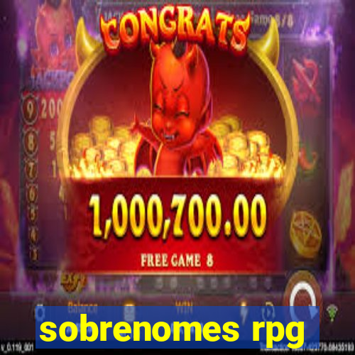 sobrenomes rpg